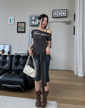 Hifi Mix Studded Shoulder Bag